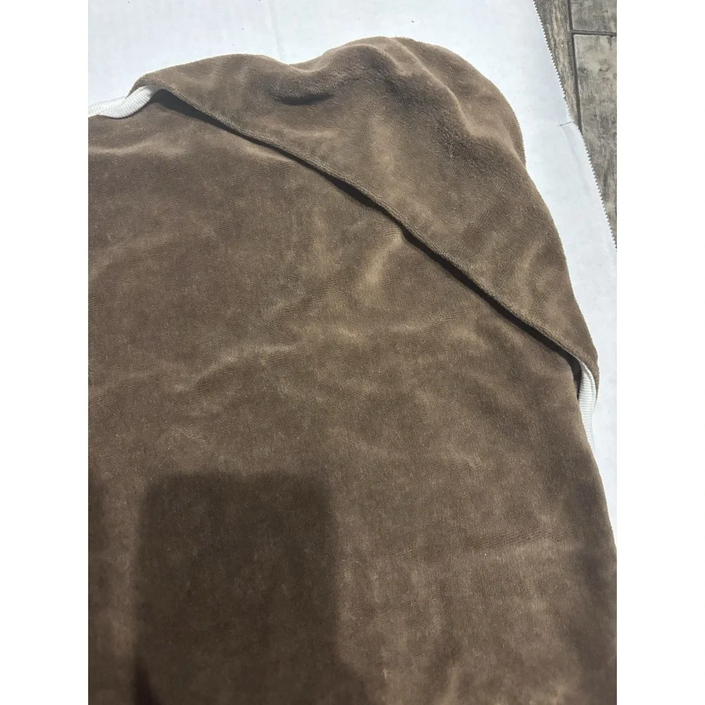 Sheababy Naturals Infant Hooded Towel 100%‎ Organic Cotton Brown Baby Bath